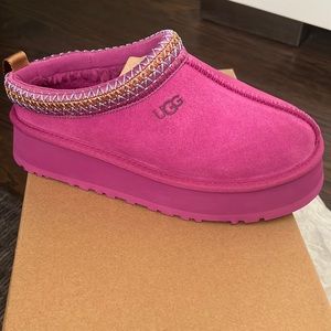 New Ugg Tazz platforms slippers (color: mangosteen)